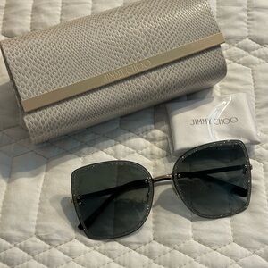 Jimmy Choo Black and Silver Sunglasses